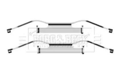 Комплектующие, колодки дискового тормоза BORG & BECK BBK1280