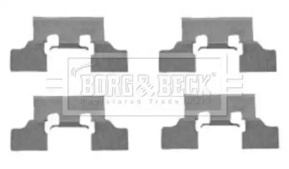 Комплектующие, колодки дискового тормоза BORG & BECK BBK1325