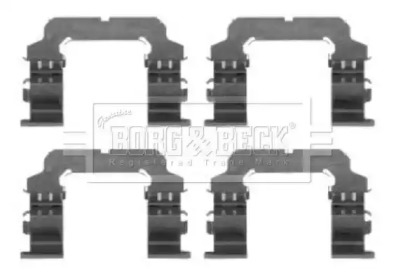 Комплектующие, колодки дискового тормоза BORG & BECK BBK1342