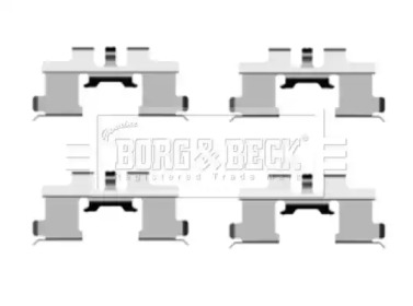 Комплектующие, колодки дискового тормоза BORG & BECK BBK1372