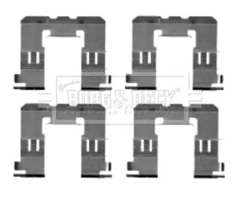 Комплектующие, колодки дискового тормоза BORG & BECK BBK1379