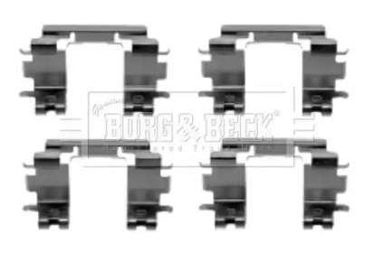 Комплектующие, колодки дискового тормоза BORG & BECK BBK1382