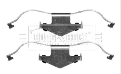 Комплектующие, колодки дискового тормоза BORG & BECK BBK1405