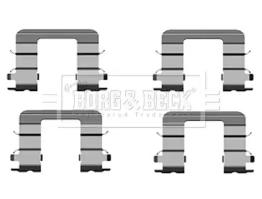 Комплектующие, колодки дискового тормоза BORG & BECK BBK1537