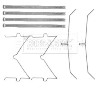 Комплектующие, колодки дискового тормоза BORG & BECK BBK1564