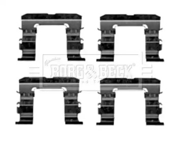 Комплектующие, колодки дискового тормоза BORG & BECK BBK1582