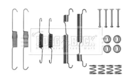 Комплектующие, колодки дискового тормоза BORG & BECK BBK6242