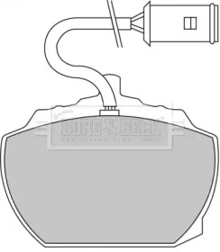 Комплект тормозных колодок BORG & BECK BBP1022