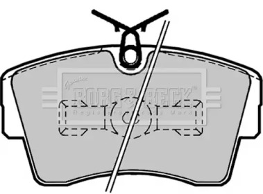 Комплект тормозных колодок BORG & BECK BBP1166