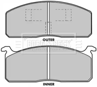 Комплект тормозных колодок BORG & BECK BBP1204