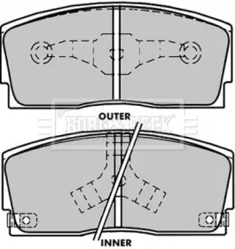 Комплект тормозных колодок BORG & BECK BBP1241