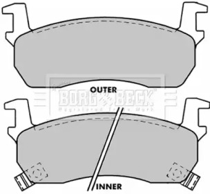 Комплект тормозных колодок BORG & BECK BBP1270