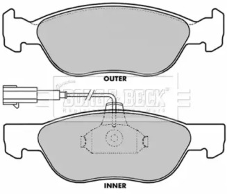 Комплект тормозных колодок BORG & BECK BBP1387