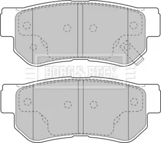 Комплект тормозных колодок BORG & BECK BBP1787