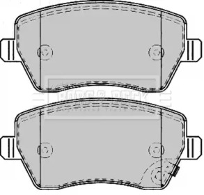 Комплект тормозных колодок BORG & BECK BBP2166