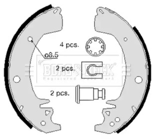 Комлект тормозных накладок BORG & BECK BBS6078