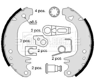 Комлект тормозных накладок BORG & BECK BBS6242