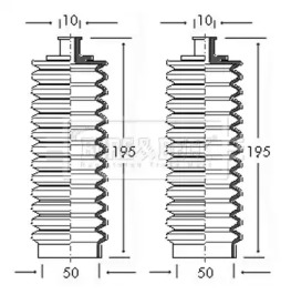 Пыльник, рулевое управление BORG & BECK BSG3028