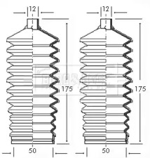 Пыльник, рулевое управление BORG & BECK BSG3050