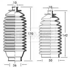 Пыльник, рулевое управление BORG & BECK BSG3065
