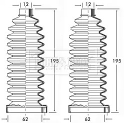 Пыльник, рулевое управление BORG & BECK BSG3104