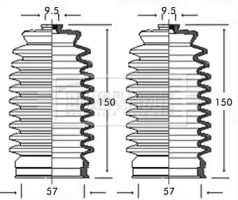 Пыльник, рулевое управление BORG & BECK BSG3110