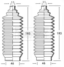 Пыльник, рулевое управление BORG & BECK BSG3122