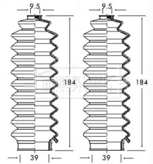 Пыльник, рулевое управление BORG & BECK BSG3125