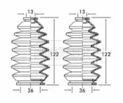 Пыльник, рулевое управление BORG & BECK BSG3142