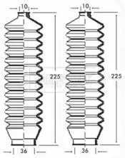 Пыльник, рулевое управление BORG & BECK BSG3158