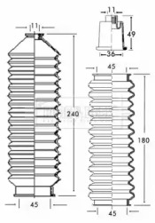 Пыльник, рулевое управление BORG & BECK BSG3201