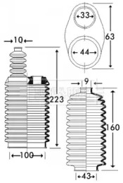Пыльник, рулевое управление BORG & BECK BSG3218
