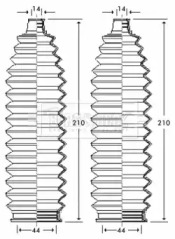 Пыльник, рулевое управление BORG & BECK BSG3256