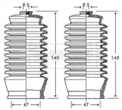 Пыльник, рулевое управление BORG & BECK BSG3257