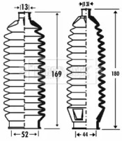 Пыльник, рулевое управление BORG & BECK BSG3308