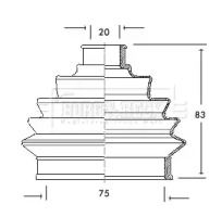 Пыльник, приводной вал BORG & BECK BCB2050
