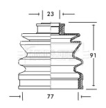 Пыльник, приводной вал BORG & BECK BCB2054