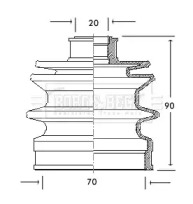 Пыльник, приводной вал BORG & BECK BCB2057
