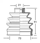 Пыльник, приводной вал BORG & BECK BCB2061