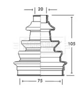 Пыльник, приводной вал BORG & BECK BCB2140