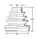 Пыльник, приводной вал BORG & BECK BCB2144