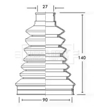 Пыльник, приводной вал BORG & BECK BCB2228