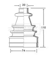 Пыльник, приводной вал BORG & BECK BCB2230