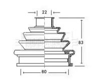 Пыльник, приводной вал BORG & BECK BCB2239