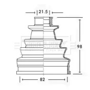 Пыльник, приводной вал BORG & BECK BCB2257