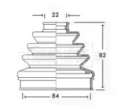 Пыльник, приводной вал BORG & BECK BCB2272