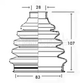 Пыльник, приводной вал BORG & BECK BCB2330