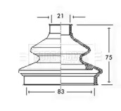 Пыльник, приводной вал BORG & BECK BCB2333
