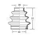 Пыльник, приводной вал BORG & BECK BCB2349