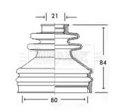 Пыльник, приводной вал BORG & BECK BCB2598